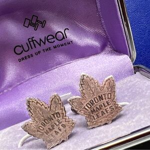 BIRKS Toronto Maple Leafs Vintage Silver Cufflinks